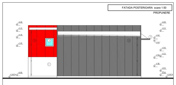 Clădire comercială cu showroom, planșă din proiect 4