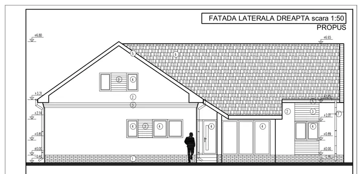 Extinderea unei locuințe, planșă din proiect 2