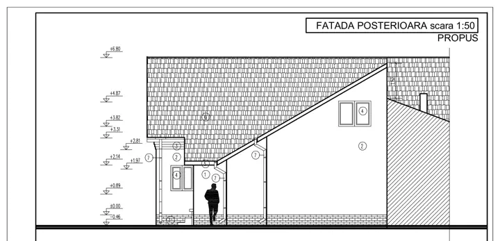 Extinderea unei locuințe, planșă din proiect 3