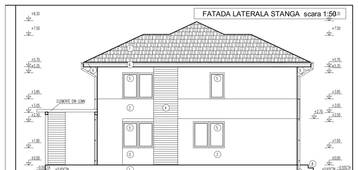 Locuință unifamilială, planșă din proiect 2