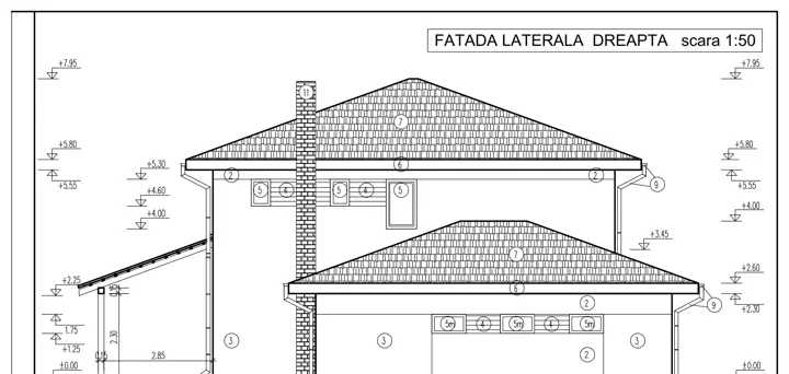 Locuință unifamilială cu etaj, planșă din proiect 2