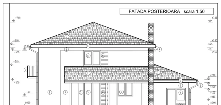Locuință unifamilială cu etaj, planșă din proiect 3