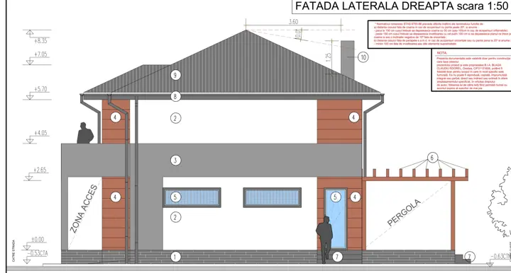 Locuință unifamilială, planșă din proiect 2