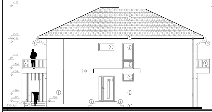 Locuință unifamilială, planșă din proiect 2