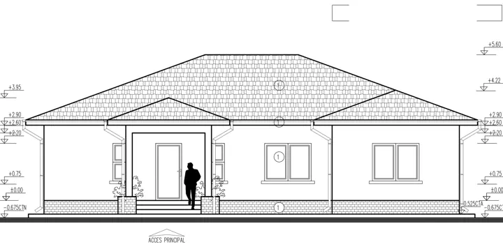 Locuință unifamilială cu garaj, planșă din proiect 2