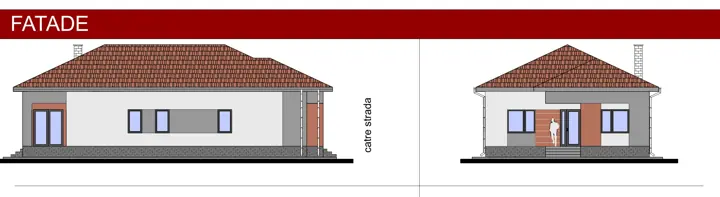 Locuință unifamilială, planșă din proiect