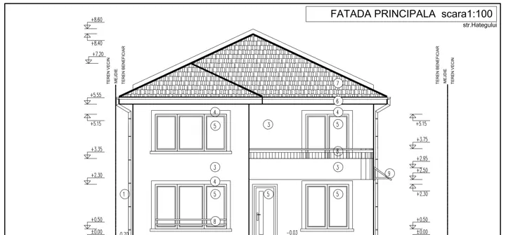 Extinderea unei locuințe, planșă din proiect 1