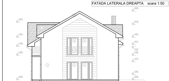 Locuință unifamilială cu mansardă, planșă din proiect 2