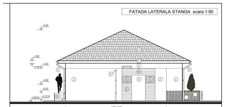 Locuință unifamilială cu garaj, planșă din proiect 4