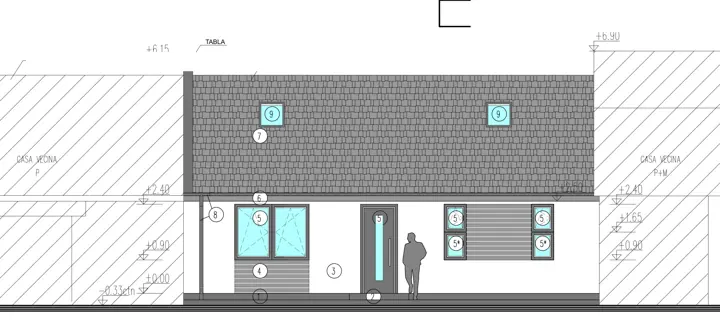 Extindere locuință cu Plan Urbanistic de Detaliu, planșă din proiect